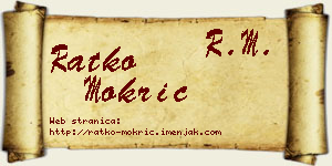Ratko Mokrić vizit kartica